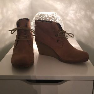 Tan wedge bootie From Italy